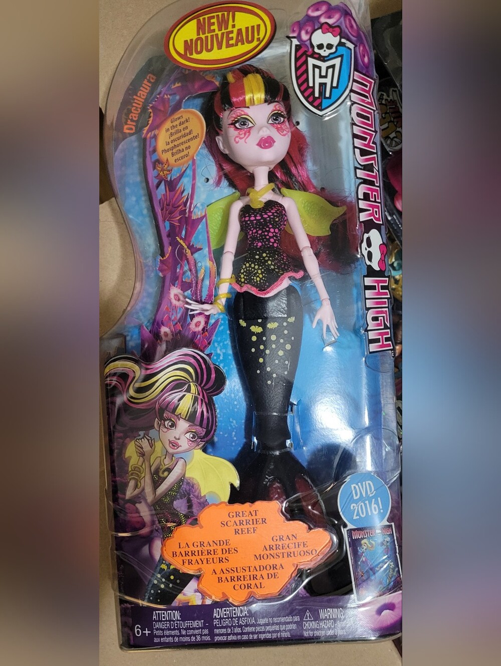 G1 monster high Draculaura Great Scarrier Reef NIB